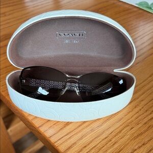 Coach Black Sunglasses with White Case